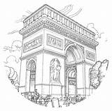 Parijs Louvre Triomphe Kleurboek Philatelicly sketch template