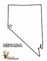 Nevada Map Outline Coloring Pages State Flag sketch template