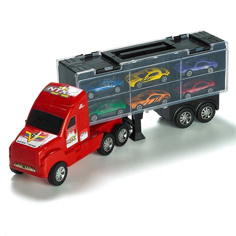 carrier truck toy car transporter includes  metal cars toy