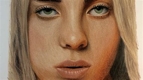 Color Pencil Drawing Tutorial Real Time Billie Eilish