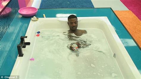 ray j is caught playing with rubber duckies during bath time in the cbb