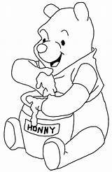 Pooh Winnie Honey Color Coloring Pages Gif Kids Cartoons sketch template