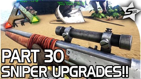 sniper upgrades tranq darts ark survival evolved ps pro gameplay part  youtube