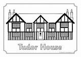 Colouring Tudor House Pages Sheets Coloring Tudors Houses Sheet Sparklebox Medieval Things sketch template