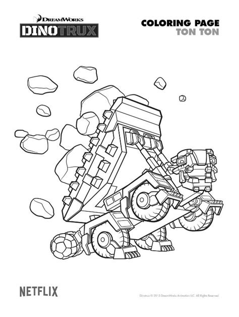 printable dinotrux coloring pages sketch coloring page