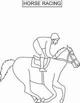 Horse Racing Coloring Pages Melbourne Cup Jockey Activities Craft Colour Printable Kids Color Horses Derby Print Colouring Crafts Paper Horsey sketch template