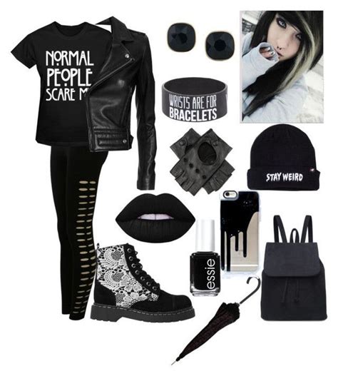 my style 4 emo goth by ninellaah liked on polyvore featuring pilot iro t u k black abs