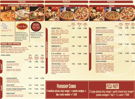 graphic portfolio   design pizza hut menu card client  pizza hut karol bagh