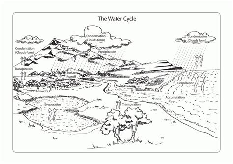 water cycle coloring page water cycle coloring page diagram printable