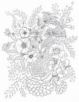 Coloring Pages Printable Color Relax Flower Floral Adult Para Mandalas Tealnotes Colouring Adults Colorear Book Mandala Bouquet Stress Print Printables sketch template