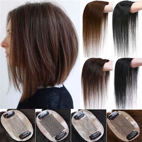 sego clip  human hair topper silk base crown human hair extensions