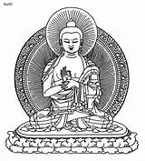 Meditating Buda Shakyamuni Relato Return Buddhist sketch template