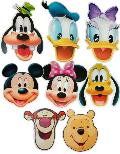 disney characters fun party face masks 8 to choose from licensed product ebay
