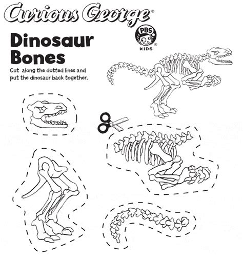 dinosaur skeleton printable
