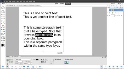 select text  photoshop elements instructions teachucomp