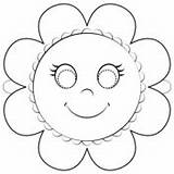 Coloring Flower Daisy Mask Pages Flowers sketch template