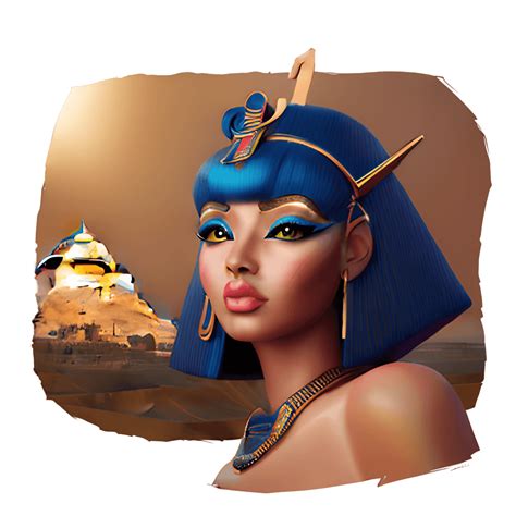 Sexy Egyptian Goddess With Pyramid In Background · Creative Fabrica