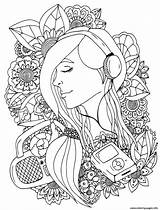 Zentangle Vsco Meditative Headphones Stress sketch template