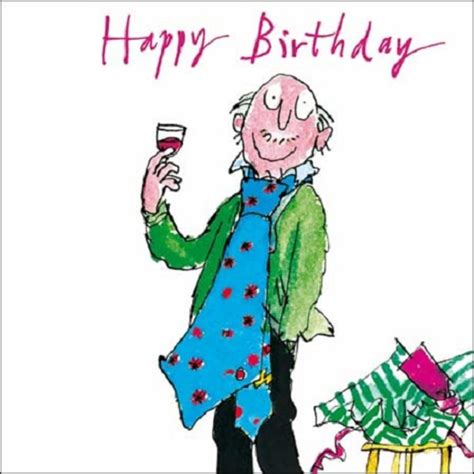 Big Tie Happy Birthday Quentin Blake Greeting Card Cards Love Kates