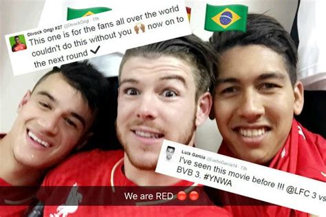 liverpool fc 4 dortmund 3 the best social reaction from reds players
