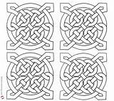 Celtic Coloring Pages Knot Four Square Pattern Printable Color Print Kids sketch template