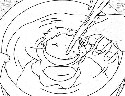 ponyo coloring pages printables