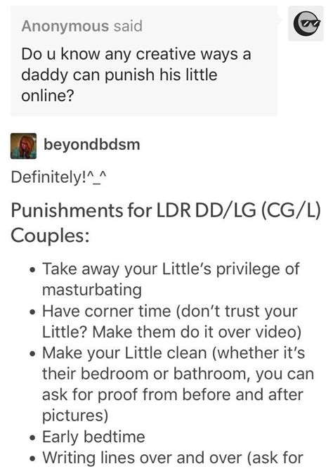 ddlg confessions on twitter punishment ideas for online dd lg relationships