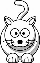 Drawings Animals Clipart Cartoon Cat Library sketch template