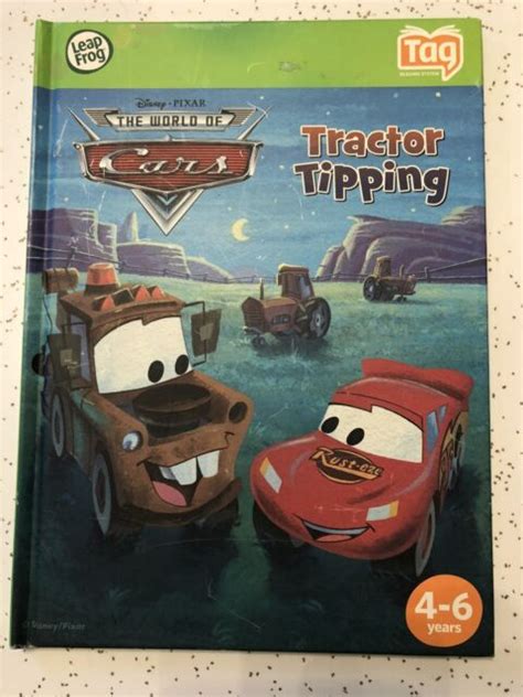 leapfrog tag reading system book disney pixar cars tractor tipping