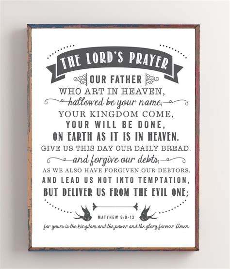 lords prayer print sincerely sara  home decor diy projects