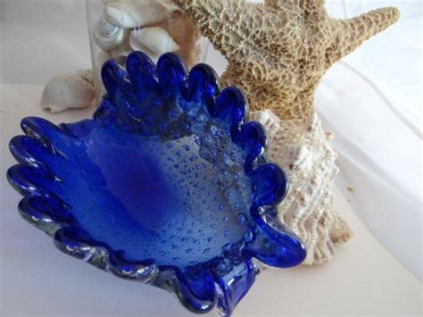 Vintage Blue Art Glass Bowl By Secondwindshop On Etsy 12 50 Art