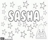 Diminutive Sasha sketch template