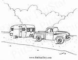 Truck Travel Airstream sketch template
