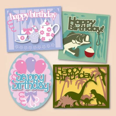 happy birthday cards svg kit  svgcuts svg files