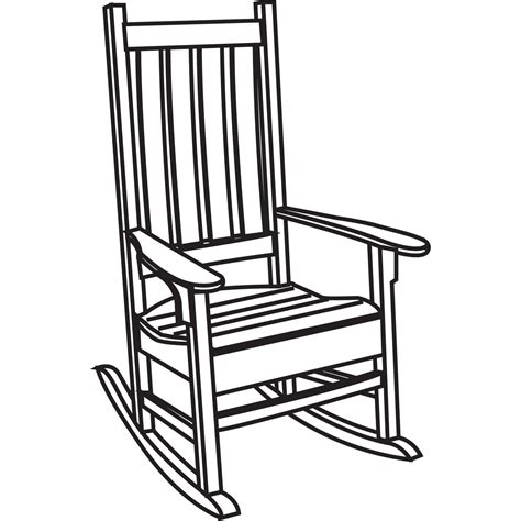 clipart black  white rocking chair clip art library