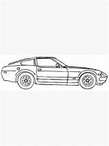 Datsun 280zx sketch template