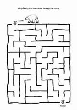 Kids Christmas Maze Mazes Printable Activities Bear Games Puzzles Coloring Pages Skating Ice Worksheets Preschool Polar Activity Da Online Kid sketch template