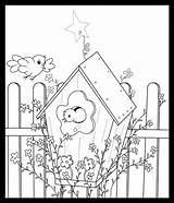 Birdhouse Coloringpages sketch template