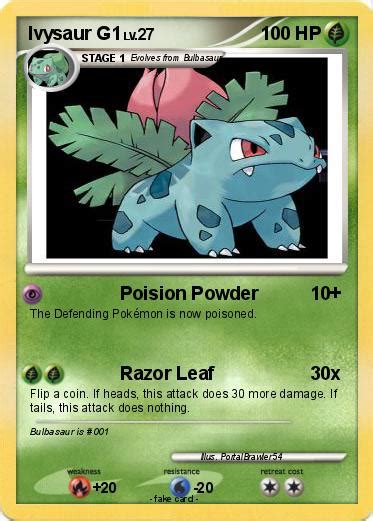 pokemon ivysaur  poision powder  pokemon card