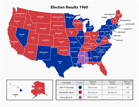 red states blue states mapping  presidential election jfk library