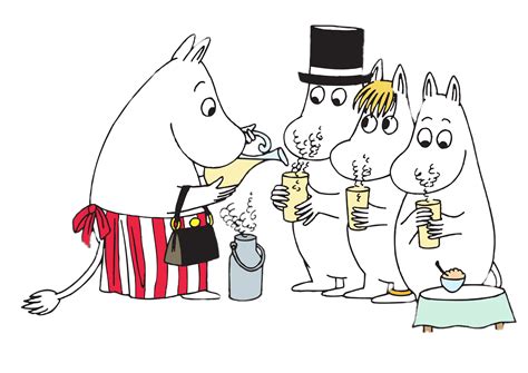 moomin family drinking transparent png stickpng