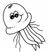 Coloring Jellyfish Pages Cute Colouring Clipart Gif sketch template