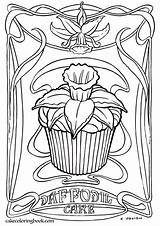 Coloring Pages Cookbook Adult Colouring Adults Bored Color Cup Cake Icolor Cupcakes Getdrawings Drawing Tea Bake Fantasy Book Pinnwand Auswählen sketch template