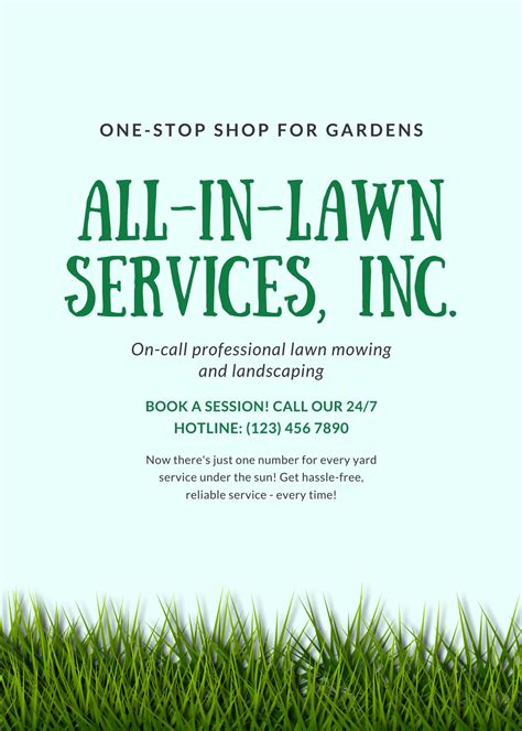 free lawn mowing flyer template