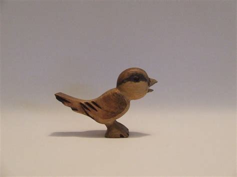 wooden bird figurine etsy