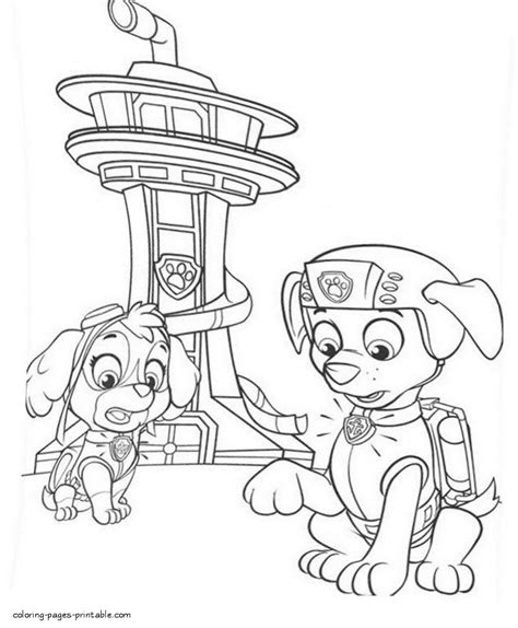 chase paw patrol coloring pages  getcoloringscom  printable