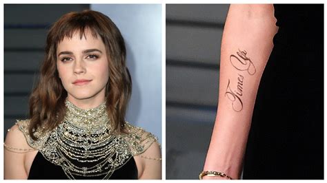 Emma Watson Debuts New Time S Up Tattoo With Grammatical Error Itv News