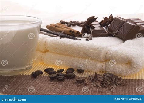 chocolate spa stock image image  dayspa lotions ingredient