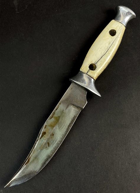 lot vintage bone handle hunting knife