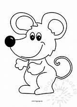 Mouse Cartoon Coloring Illustration Vector sketch template